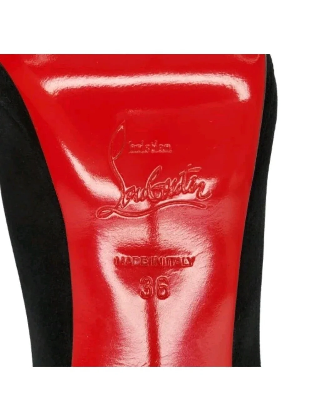 Christian Louboutin Disorder 120 Black Suede & Mesh Booties